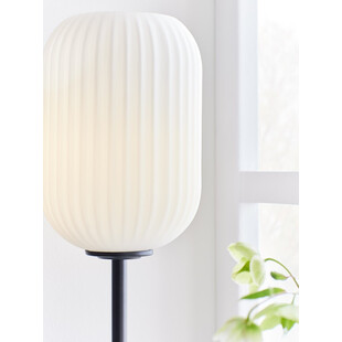 Lampa stołowa szklana Cava biało-czarna | Markslojd