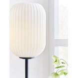 Lampa stołowa szklana Cava biało-czarna | Markslojd