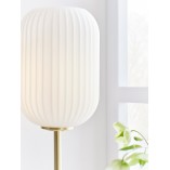 Lampa stołowa szklana Cava biało-miedziana | Markslojd