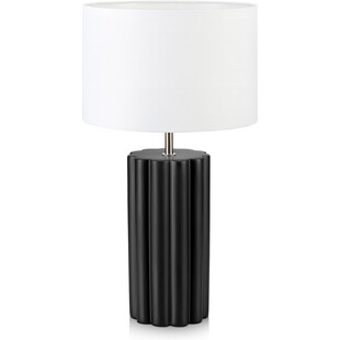 Lampa stołowa ceramiczna Column biało-czarna | Markslojd