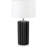 Lampa stołowa ceramiczna Column biało-czarna | Markslojd