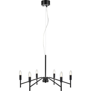 Żyrandol wiszący retro Monarch 70cm czarny Markslojd