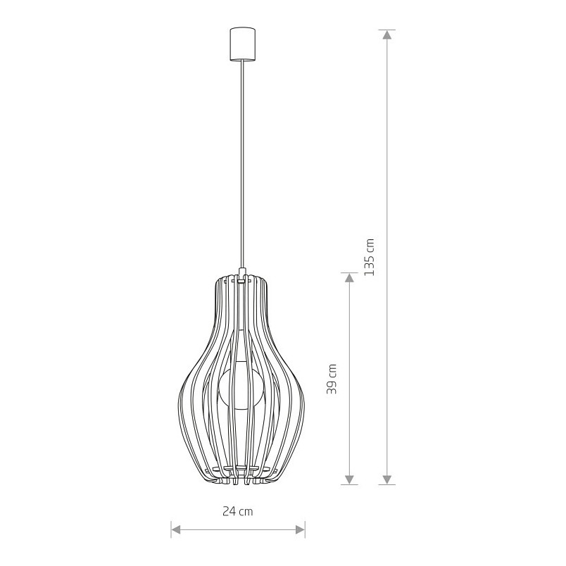 Lampa wisząca skandynawska Ika 24cm | Nowodvorski