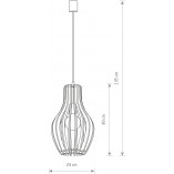 Lampa wisząca skandynawska Ika 24cm | Nowodvorski