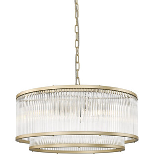 Lampa wisząca Hampton Sergio ZumaLine | Szkło, Złoto | Sklep z Lampami