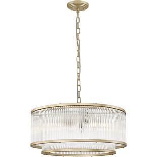 Lampa wisząca Hampton Sergio ZumaLine | Szkło, Złoto | Sklep z Lampami