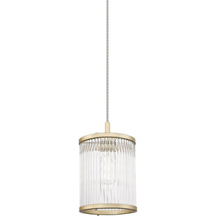 Lampa wisząca szklana Hampton Sergio 15cm złota ZumaLine - Eleganckie oświetleni