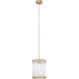 Lampa wisząca szklana Hampton Sergio 15cm złota ZumaLine - Eleganckie oświetleni