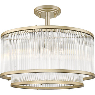 Lampa sufitowa szklana hampton Sergio 41,5cm złota ZumaLine