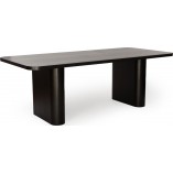 Stół Prostokątny Nordifra Pelare 180x90 | Fornirowany, Czarny Dąb