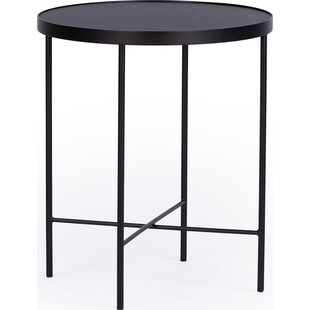Stolik boczny okrągły Tre 43cm fobro nero Nordifra
