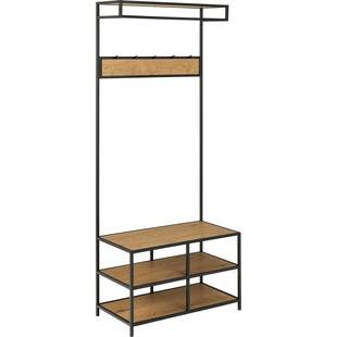 Regał industrialny Actona Seaford 77cm - Półki i wieszak