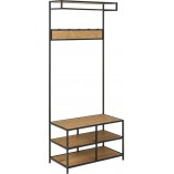 Regał industrialny Actona Seaford 77cm - Półki i wieszak