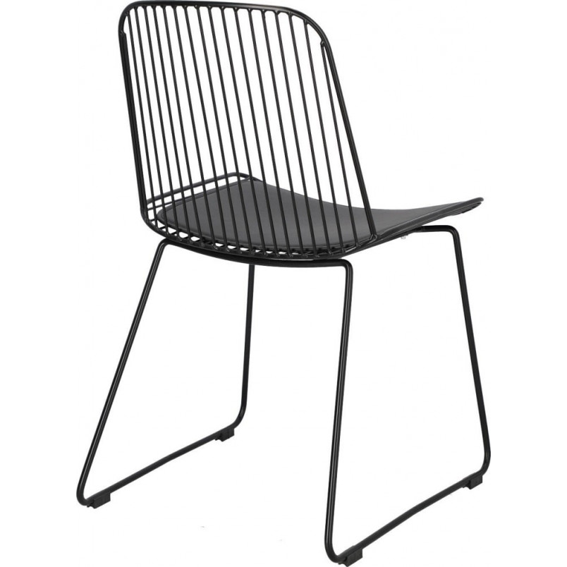 Krzesło Druciane Dill Czarny Intesi - Design i Komfort