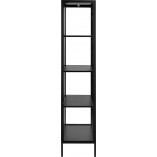 Regał zamykany Newcastle 180cm czarny Actona - Stylowe przechowywanie