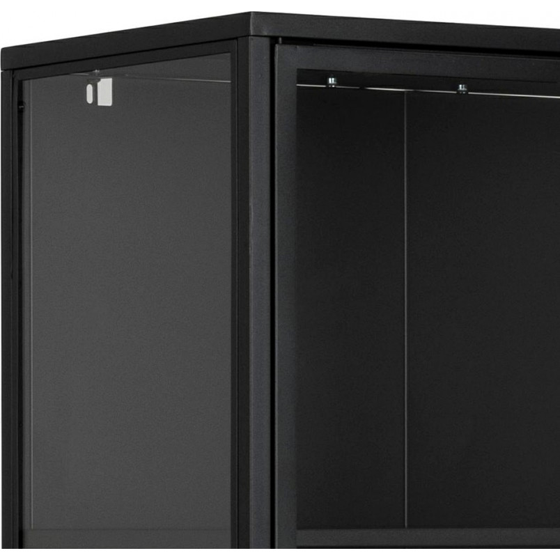 Regał zamykany Newcastle 180cm czarny Actona - Stylowe przechowywanie