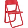 Krzesło składane plastikowe Dream czerwone Siesta na taras, balkon i do ogrodu