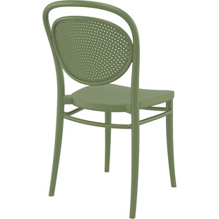 Krzesło ażurowe z tworzywa Marcel oliwkowe Siesta