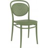 Krzesło ażurowe z tworzywa Marcel oliwkowe Siesta na taras, balkon i do ogrodu