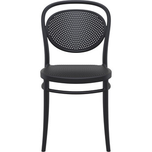 Krzesło ażurowe z tworzywa Marcel czarne Siesta