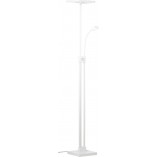 Lampa podłogowa Forrester biała - lampka do czytania | Brilliant