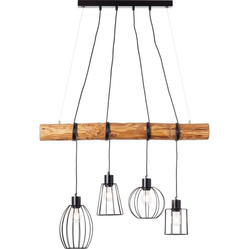 Lampa wisząca Keyla IV | Loftowa lampa 90cm czarna - Brilliant