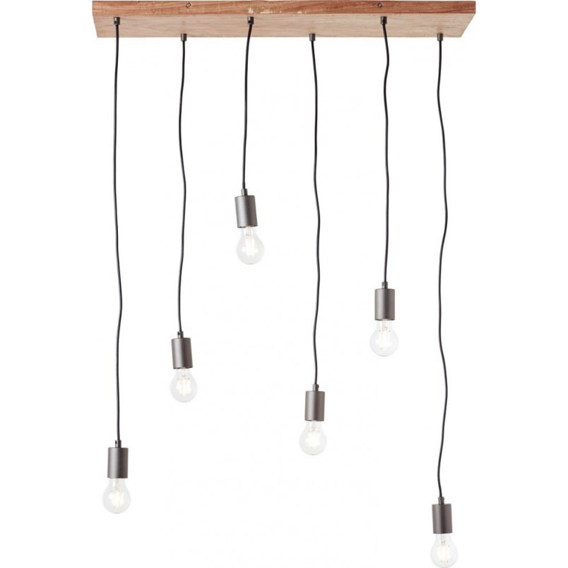 Lampa Wisząca Rustik VI | Czarna, Loftowa - Brilliant