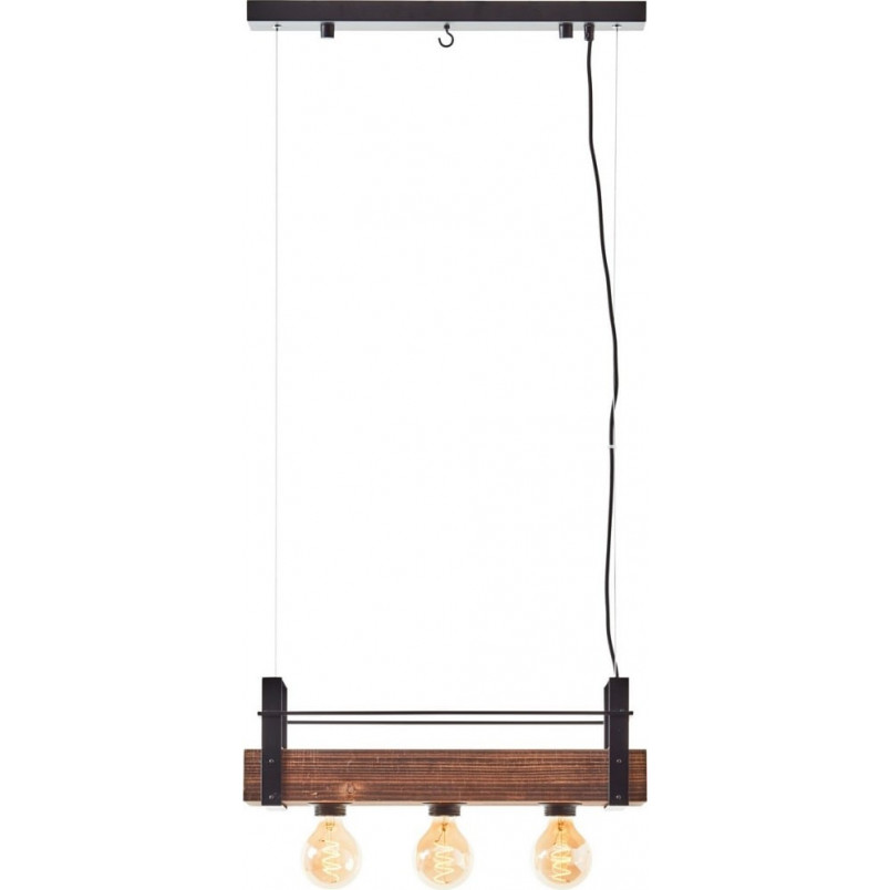 Lampa Wisząca Loft Bankwood III | Drewno, E27 - Brilliant