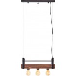 Lampa Wisząca Loft Bankwood III | Drewno, E27 - Brilliant