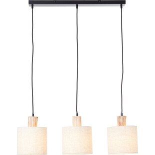Lampa wisząca Pia III beżowa 80cm - Skandynawski design