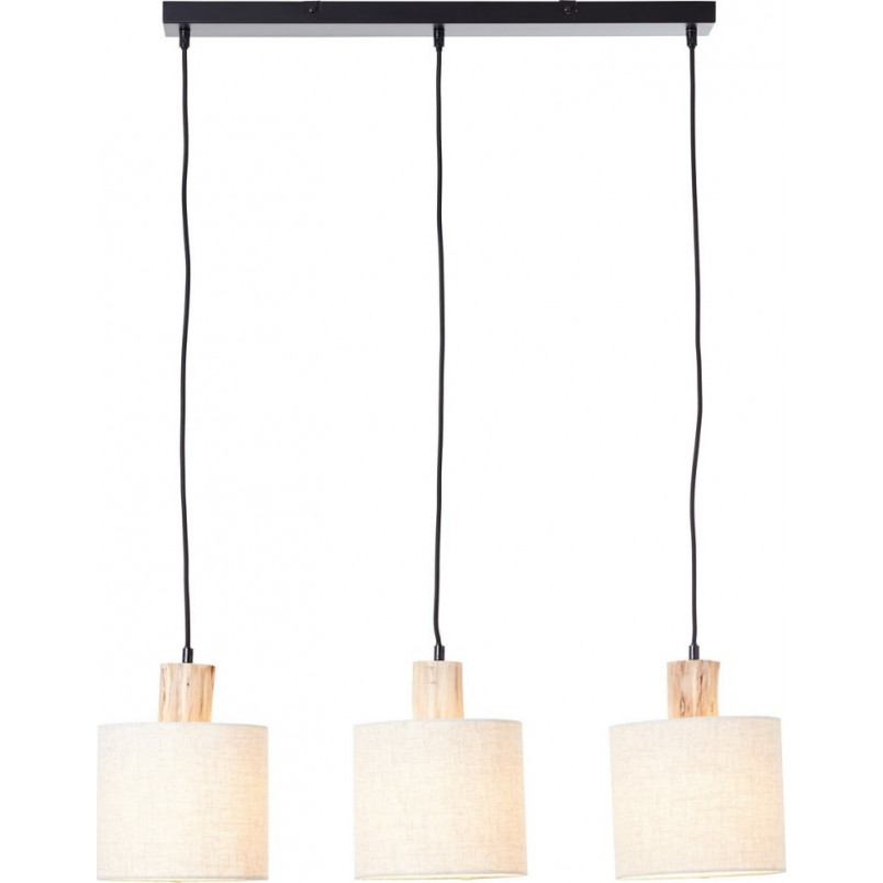Lampa wisząca Pia III beżowa 80cm - Skandynawski design
