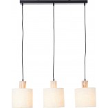Lampa wisząca Pia III beżowa 80cm - Skandynawski design