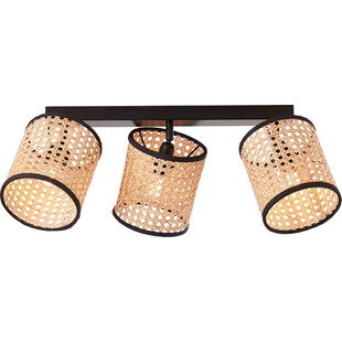 Plafon rattanowy boho Wiley 3 49cm naturalny Brilliant