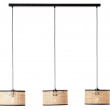Lampa wisząca rattanowa Wiley III 110cm - Brilliant | Naturalny design
