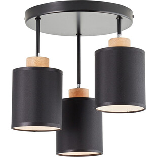 Lampa sufitowa z 3 kloszami Vonnie III 30cm czarna Brilliant