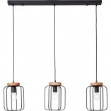 Lampa wisząca Tosh czarna - Loftowa lampa 3-punktowa | Brilliant