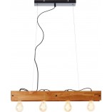 Lampa Wisząca Calandra IV | Drewniana Belka 75cm | Brilliant