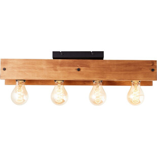 Plafon drewniany 4 punktowy Calandra 60cm ciemne drewno Brilliant
