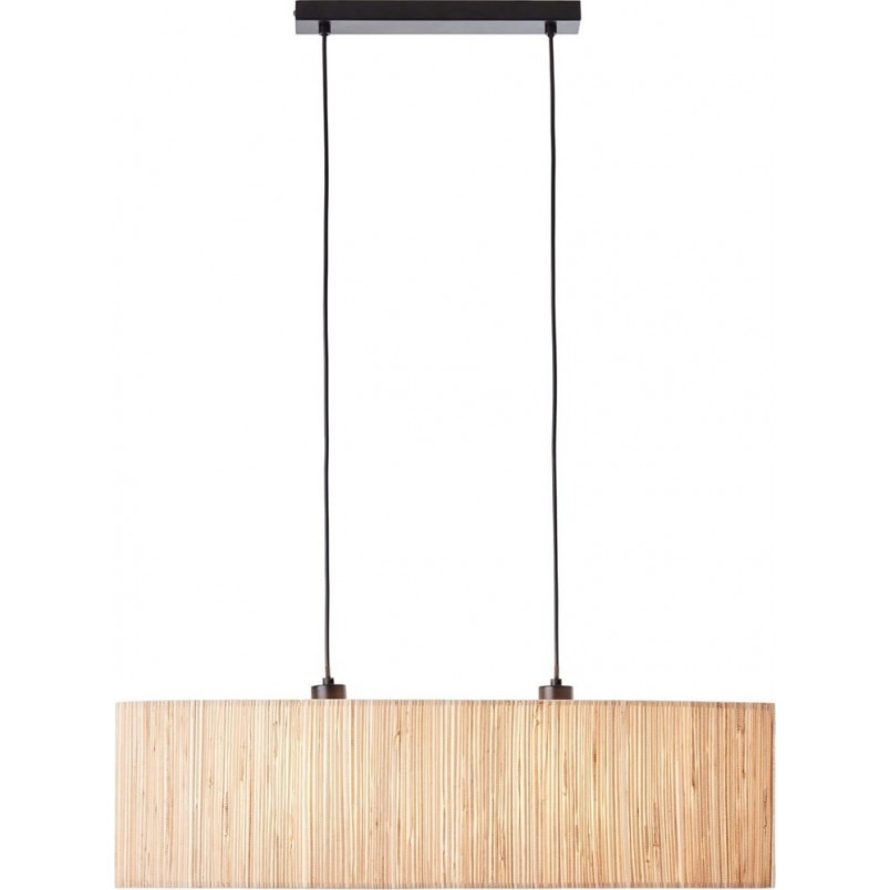 Lampa wisząca boho Wimea | Brilliant - drewno, styl boho