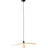 Lampa wisząca rattanowa Jefter 60cm | Naturalny/Czarny | Brilliant