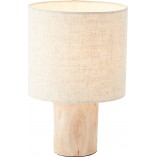 Lampa stołowa drewniana Pia | Beżowa, Japandi | Brilliant