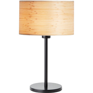 Lampa stołowa drewniana Brilliant Romm | Jasne drewno/Czarny