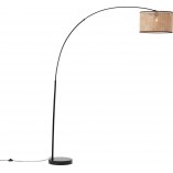 Lampa podłogowa łukowa Wiley | Jasne drewno / Czarny | Brilliant