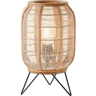 Lampa stołowa Boho Tanah - naturalny/czarny | Brilliant