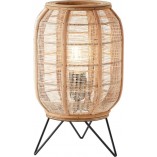 Lampa stołowa Boho Tanah - naturalny/czarny | Brilliant