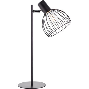 Lampa stołowa Blacky czarna Brilliant - Loftowa lampka