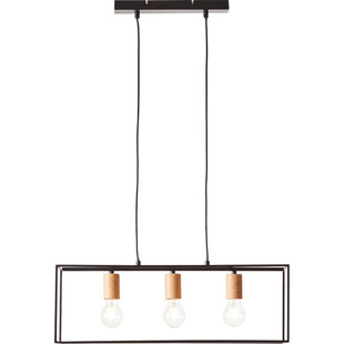 Lampa Wisząca Loft Arica III | Czarna, Metalowa | Brilliant