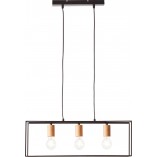 Lampa Wisząca Loft Arica III | Czarna, Metalowa | Brilliant