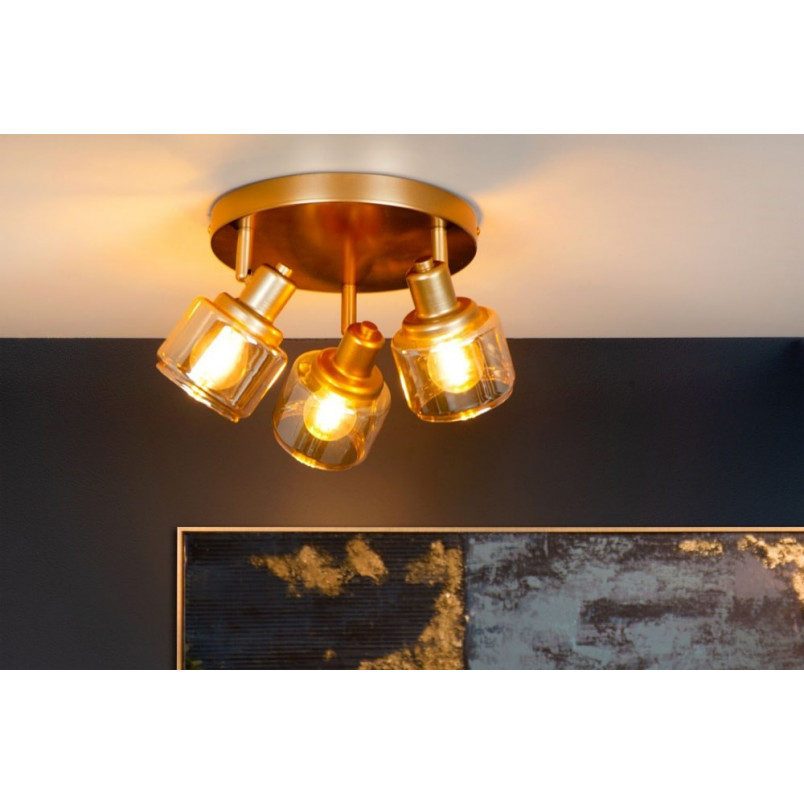 Reflektor szklany potrójny Bjorn - Lucide | Lampa do salonu