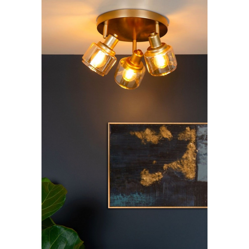 Reflektor szklany potrójny Bjorn - Lucide | Lampa do salonu